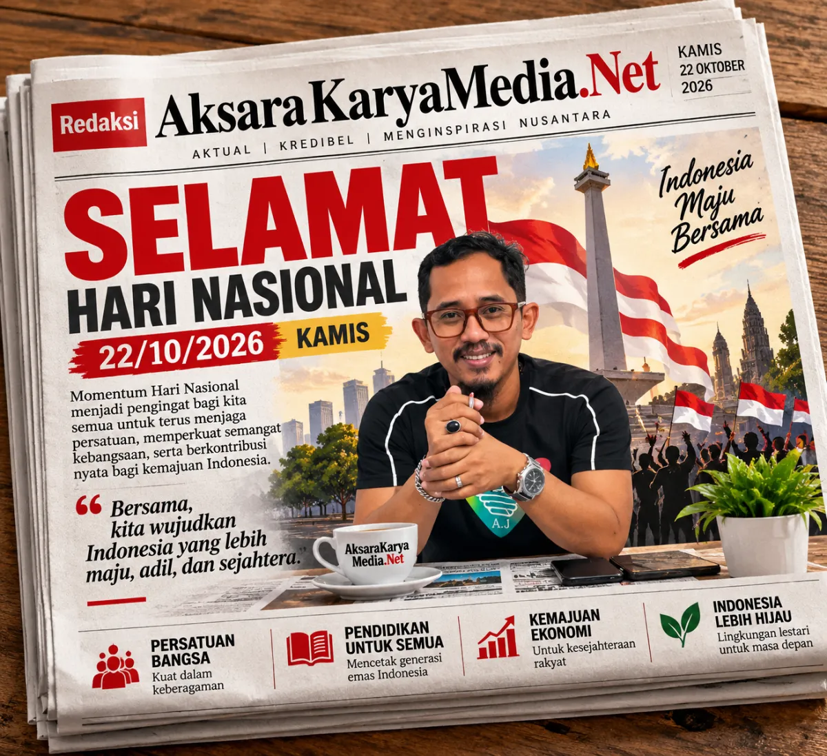 Segenap Staf dan Jajaran AksaraKaryaMedia, Ucapkan Selamat Hari Santri Nasional 2026